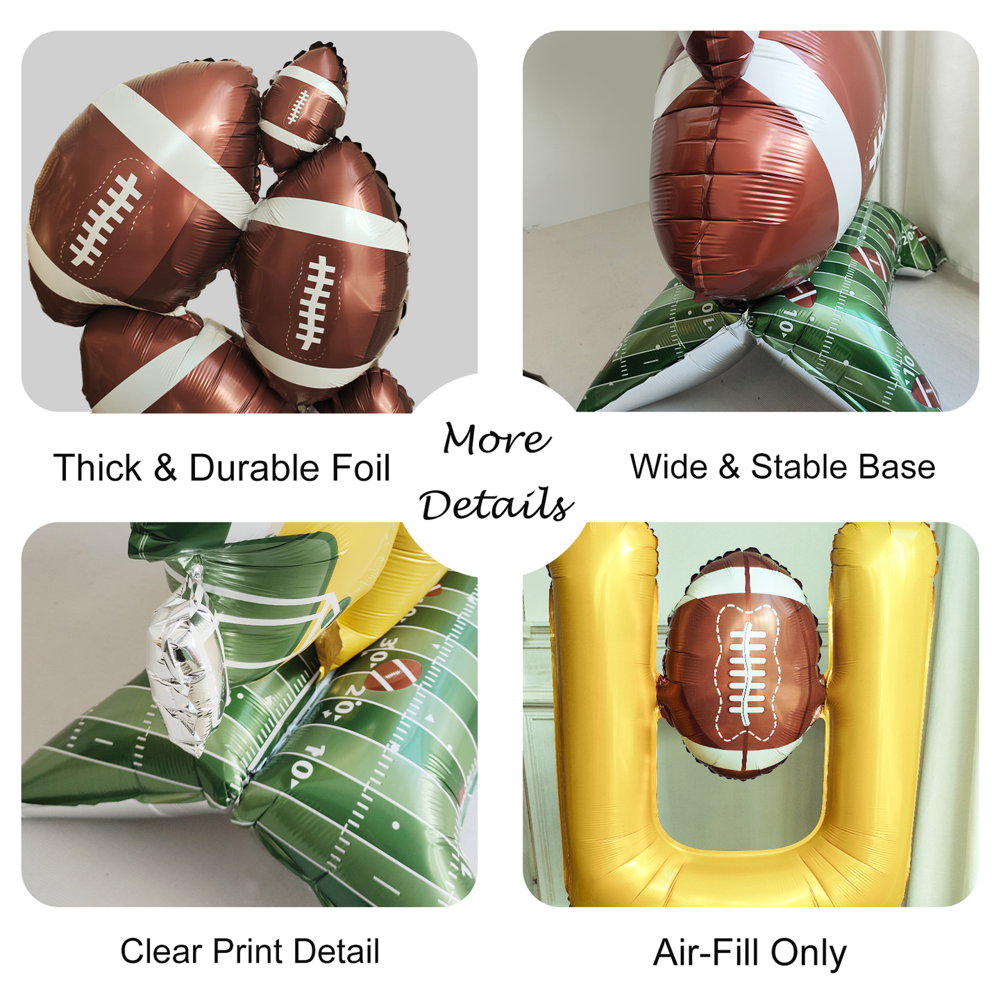 Set of 2 Standing football balloons