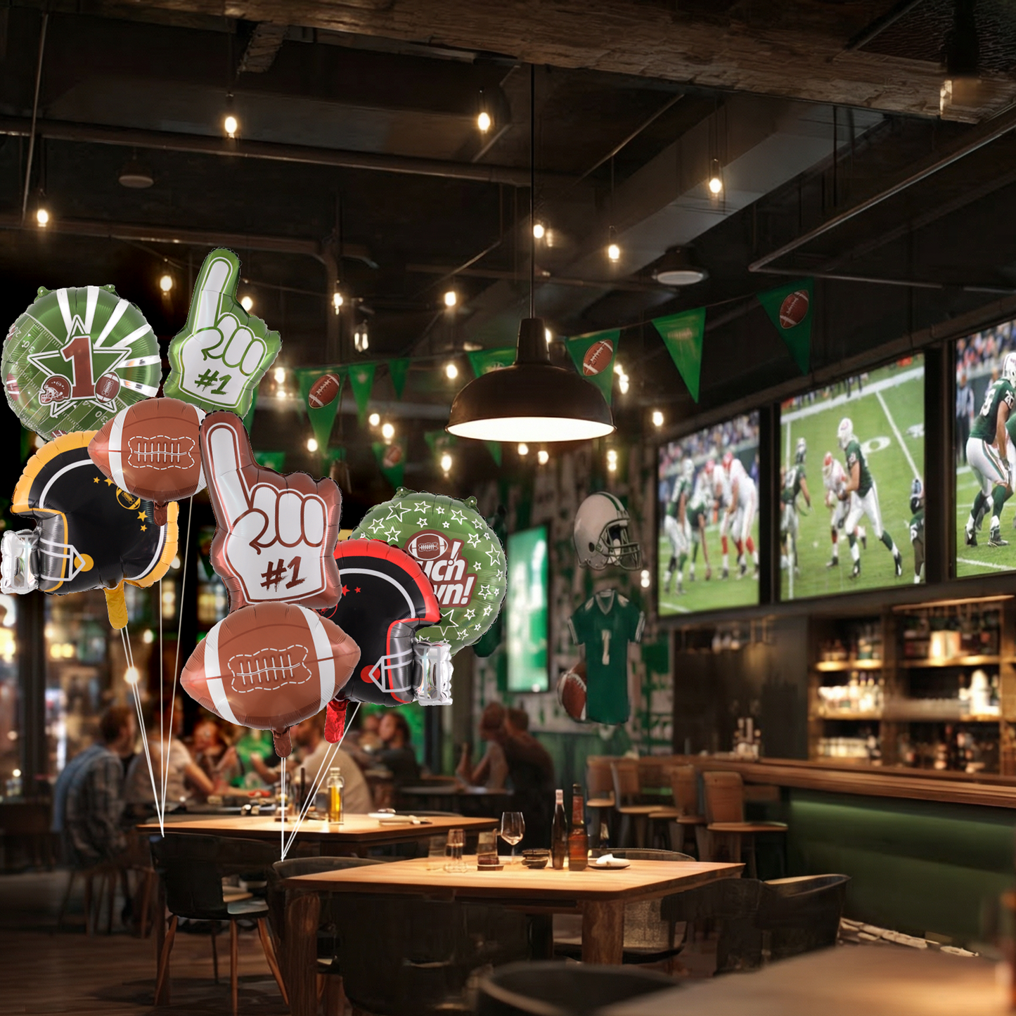 8pcs Football Balloons Set