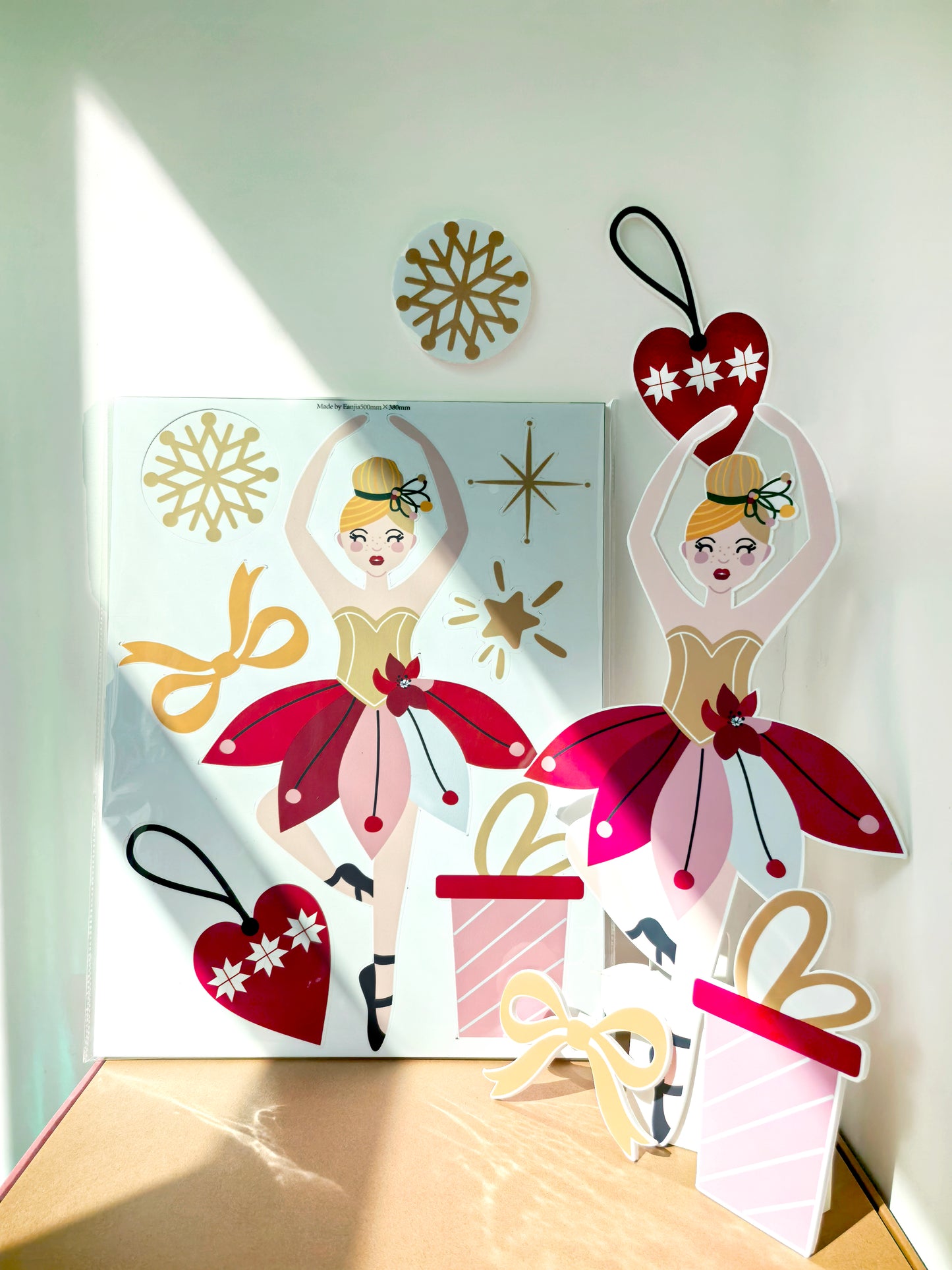 Standee Christmas Cutout Decor| Christmas Tree Nutcracker Ballet Girl Foam Board for Festival Decorations