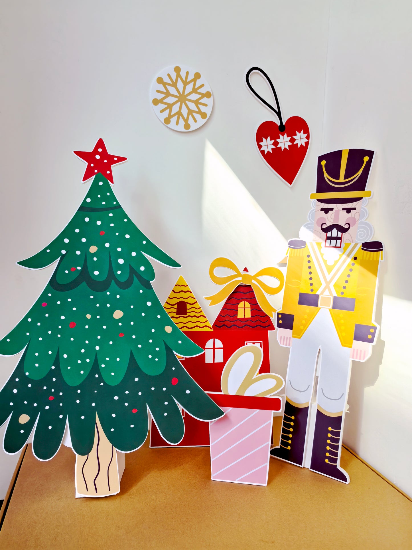 Standee Christmas Cutout Decor| Christmas Tree Nutcracker Ballet Girl Foam Board for Festival Decorations