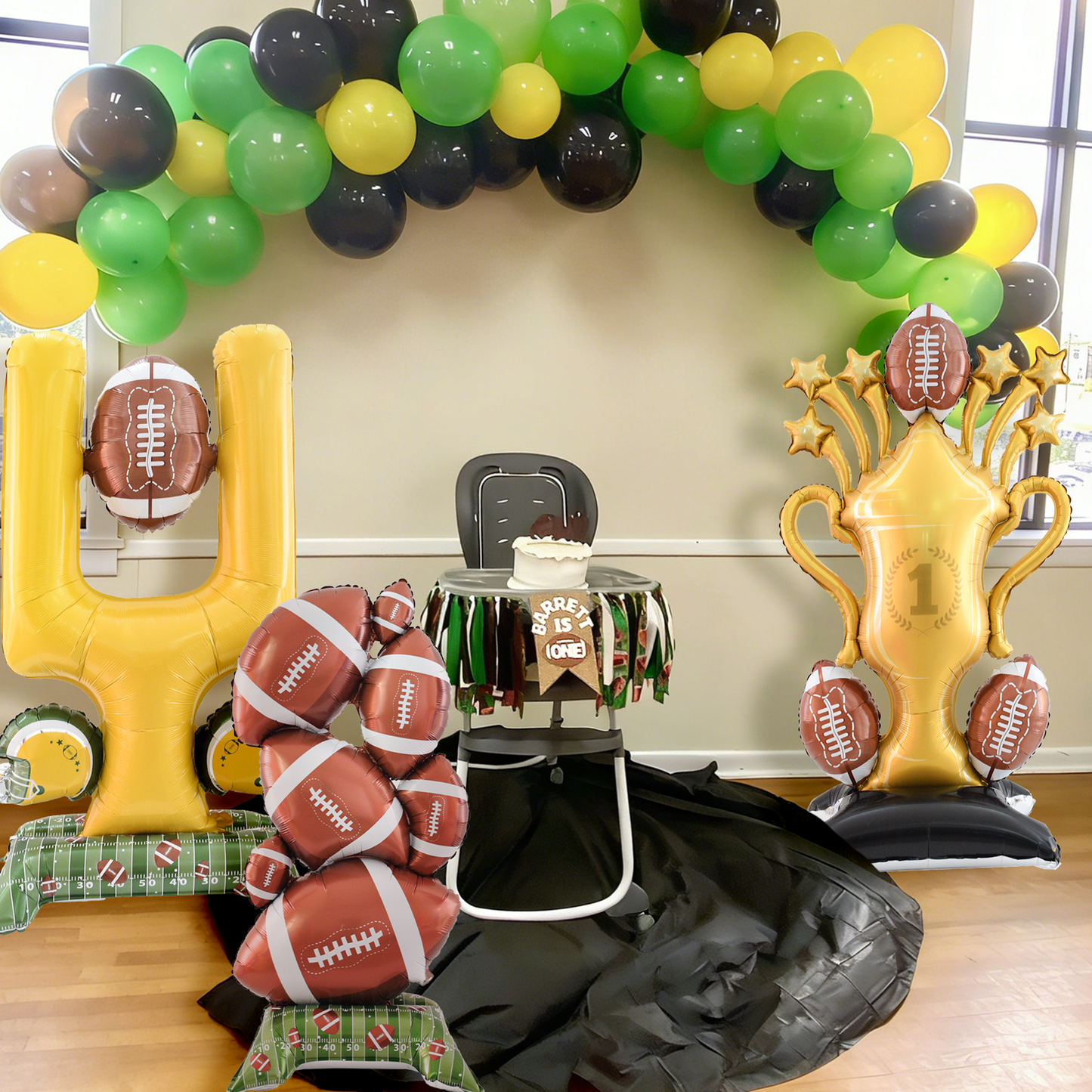 Set of 3 Standing Football Balloons