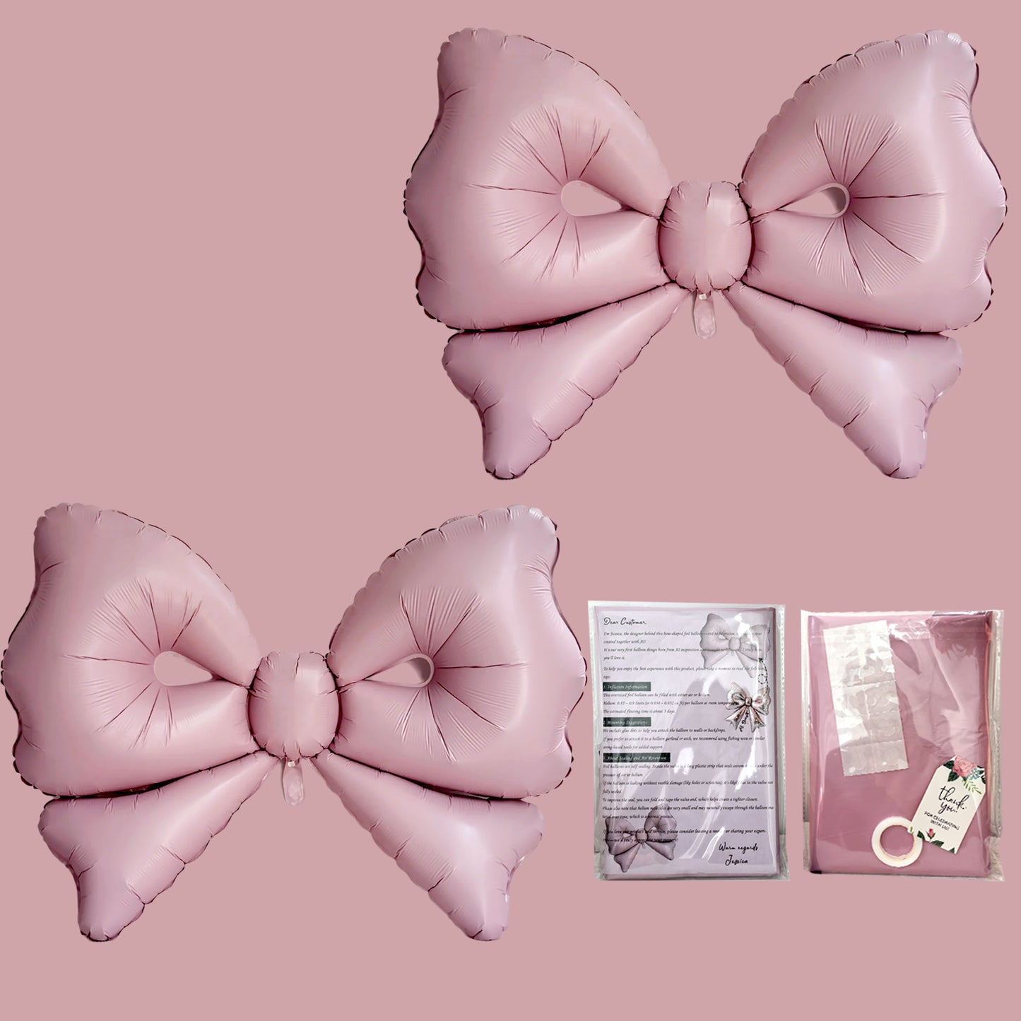 50" Gaint Bow Balloons 4pcs in a pack