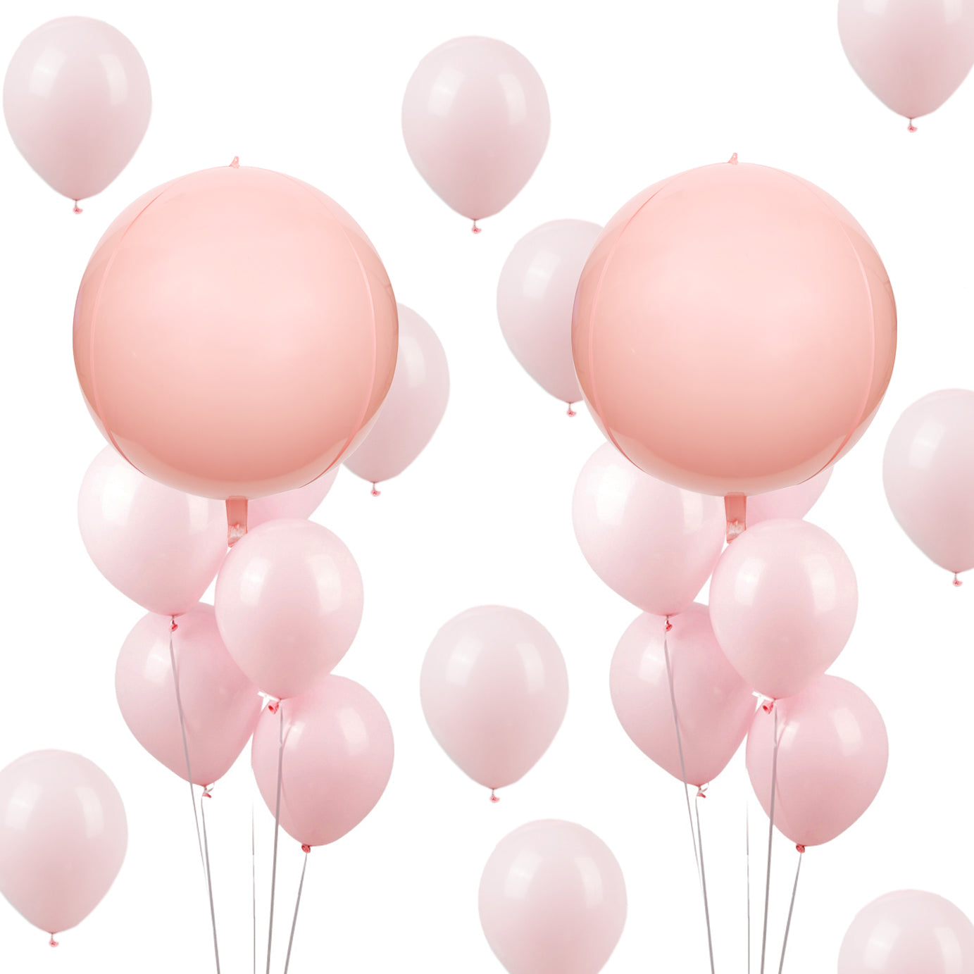 Eanjia Macaron Pink 4D Foil Balloons 7inch 14inch 16inch 22inch