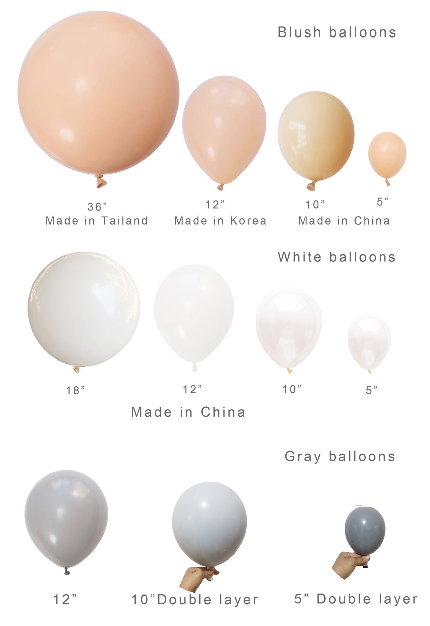 Eanjia 118PCS Blush Balloon Arch & Garland Kit DIY Double Layer 5"-36"