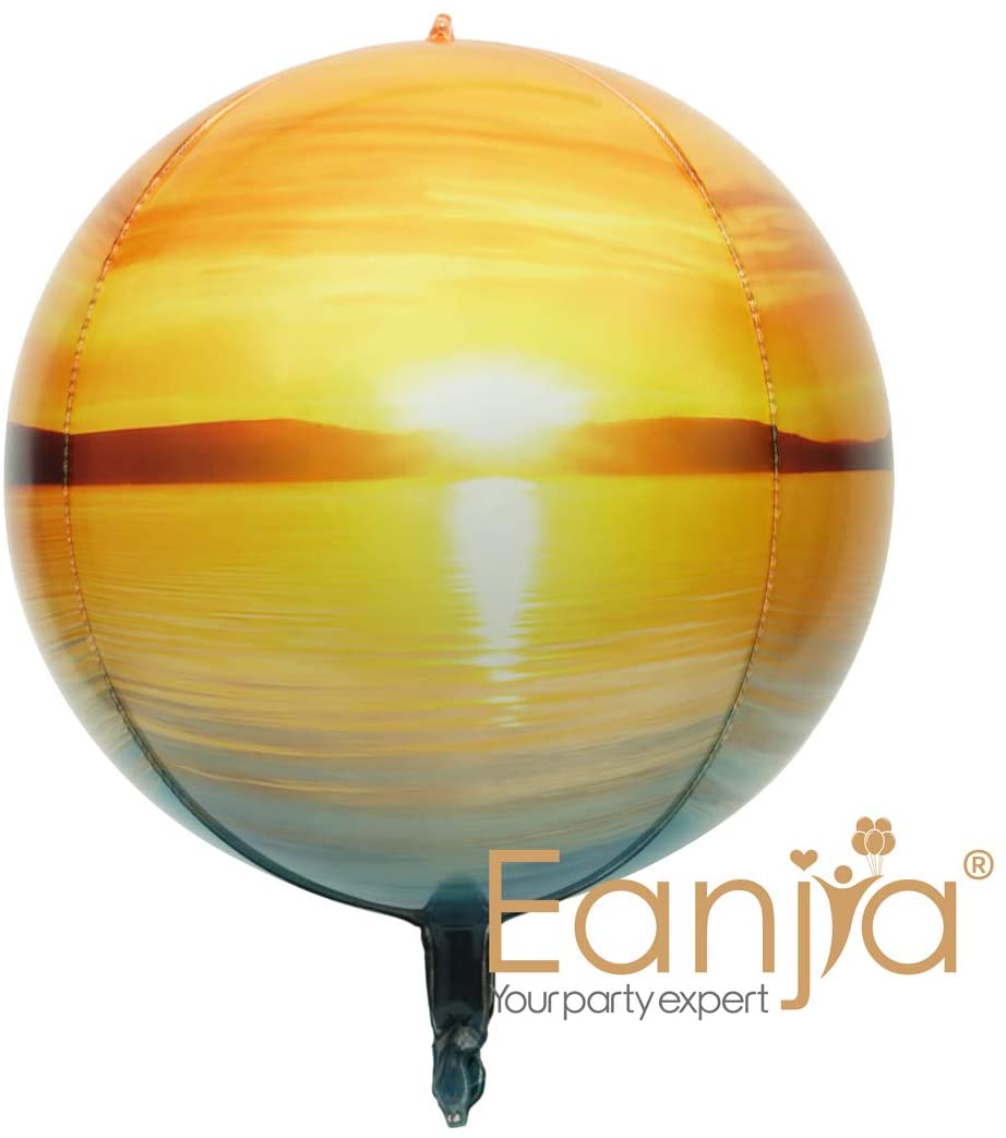 Set of 2 Planet Earth Globe Jumbo 16" Bubble Party Balloons (Sunrise)