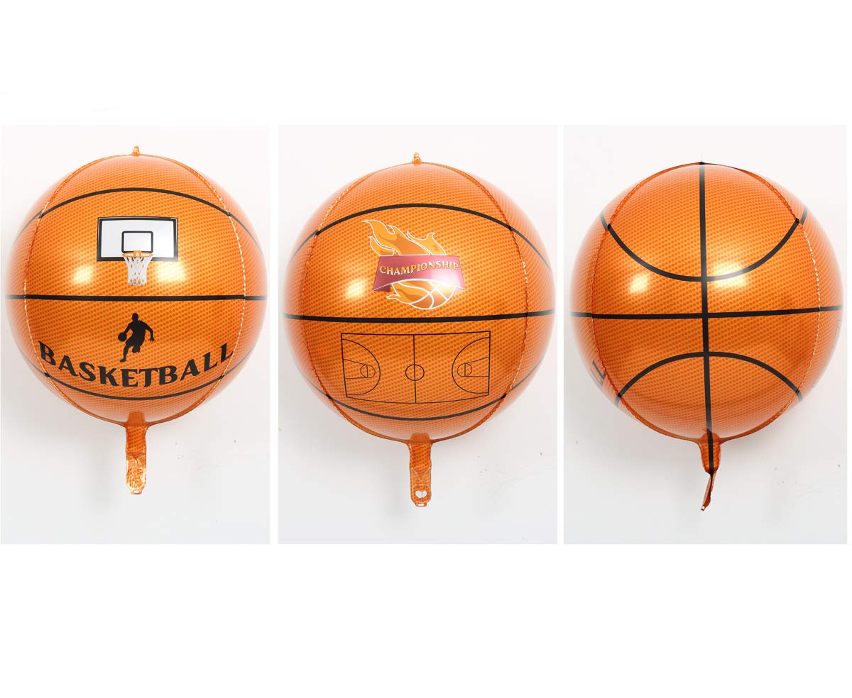 22" 4D Bastketball Foil Balloons 4 Count