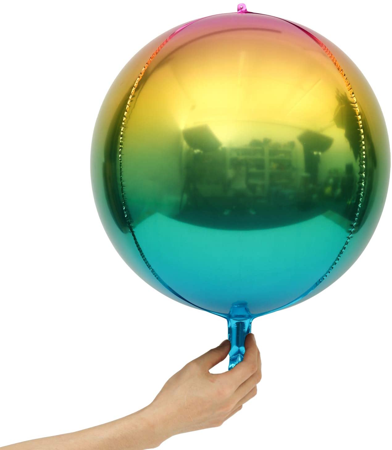 Eanjia Gradient Ombre 4D Foil Balloons Rainbow 2