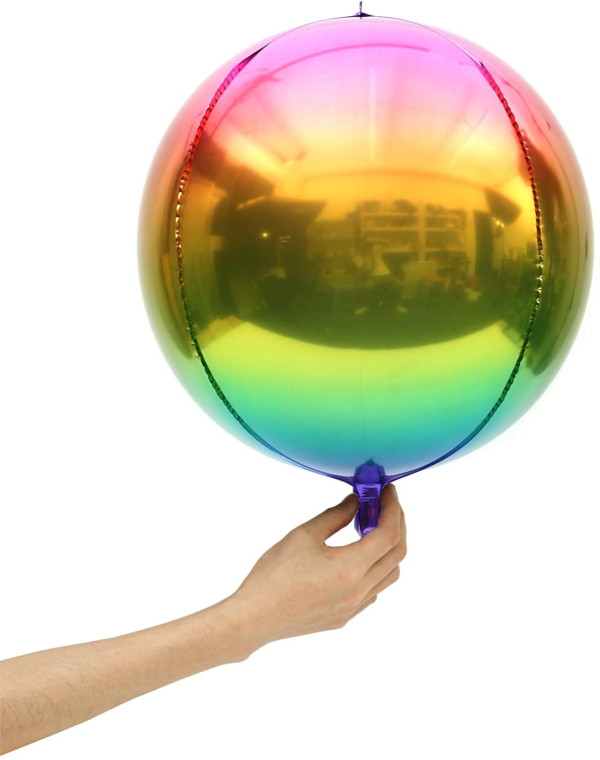 Eanjia Gradient Ombre 4D Foil Balloons Rainbow.