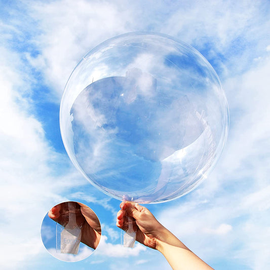 Eanjia 18inch Clear Bubble Balloons 20pcs Self-Sealing