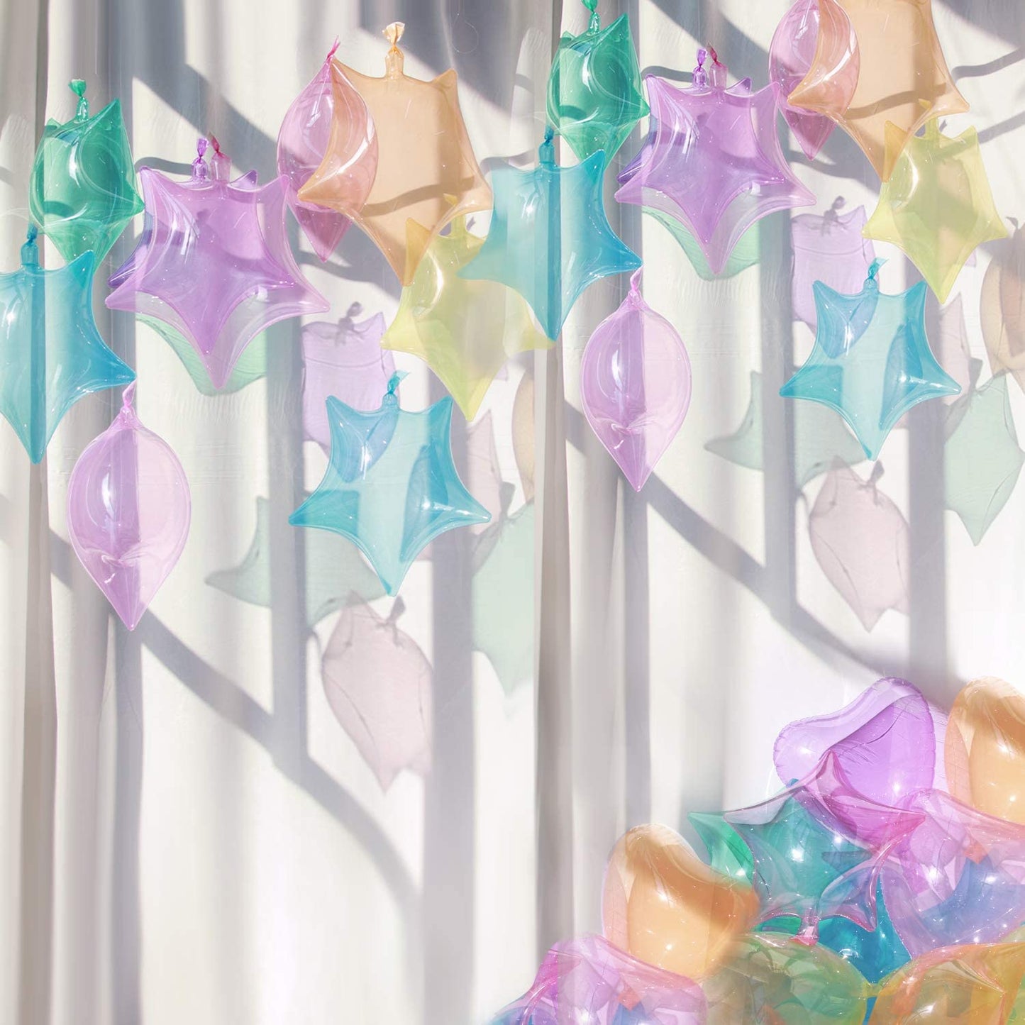 Eanjia Crystal Heart Bubble Balloon 16inch / Self--sealing/ 7 colors