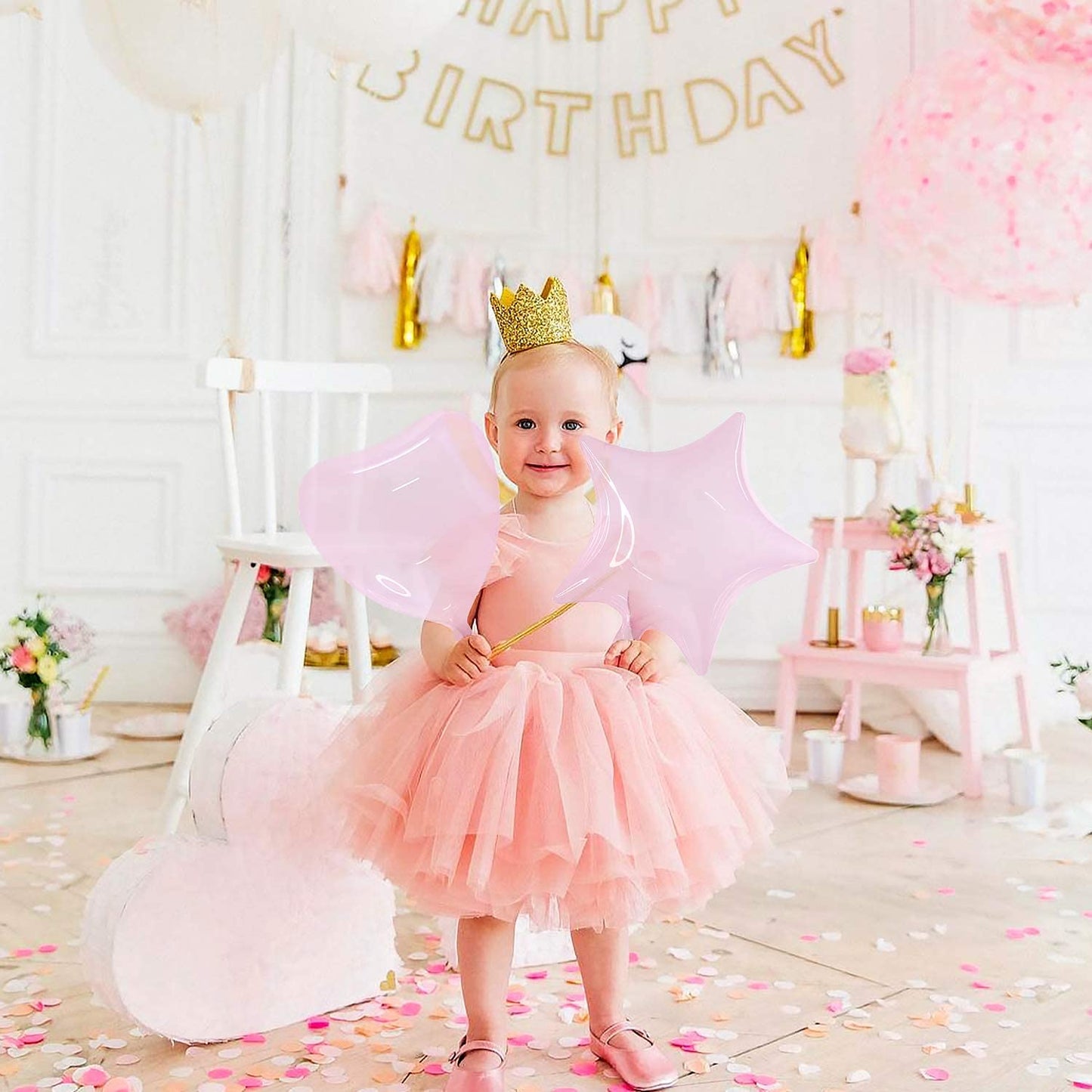 Eanjia Crystal Heart Bubble Balloon 16inch / Self--sealing/ 7 colors