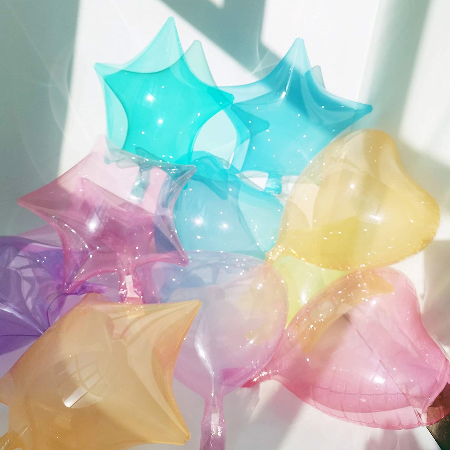 Eanjia Crystal Heart Bubble Balloon 16inch / Self--sealing/ 7 colors