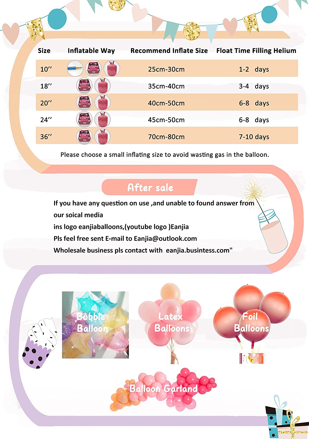 Eanjia 18inch Clear Bubble Balloons 20pcs Bobo Balloons Pre-stretch