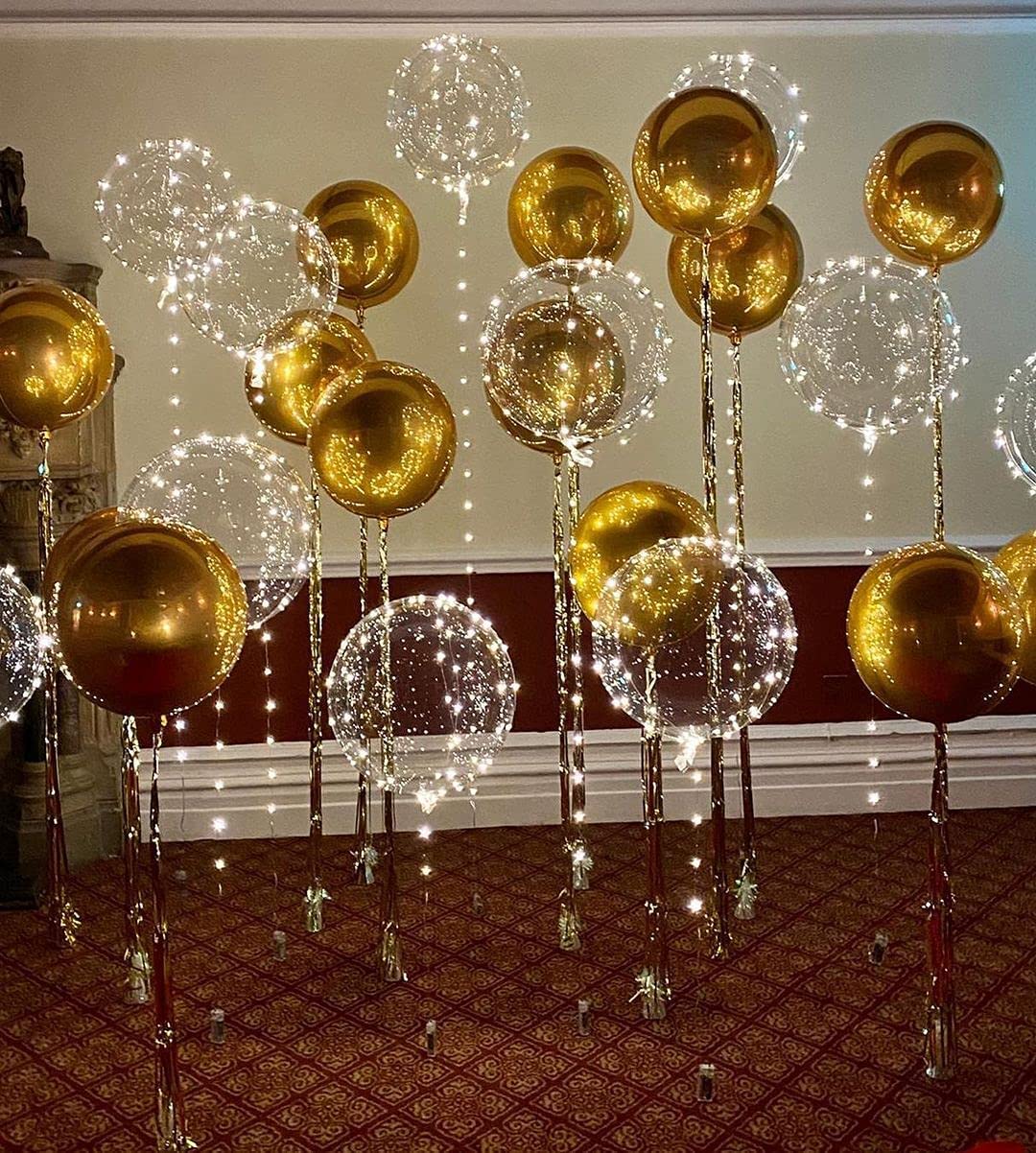 Eanjia 18inch Clear Bubble Balloons 20pcs Bobo Balloons Pre-stretch