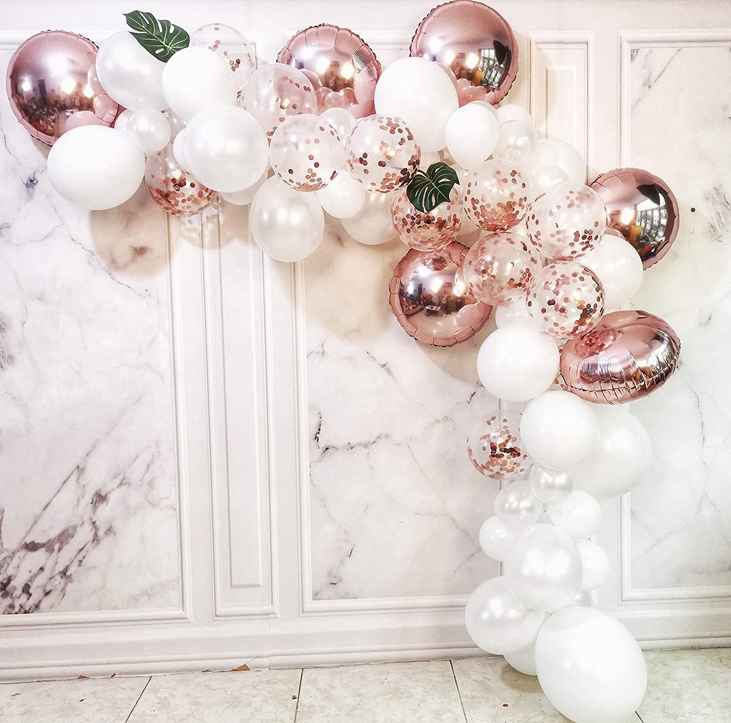 Rose Gold Balloons Garland Kit 70pcs