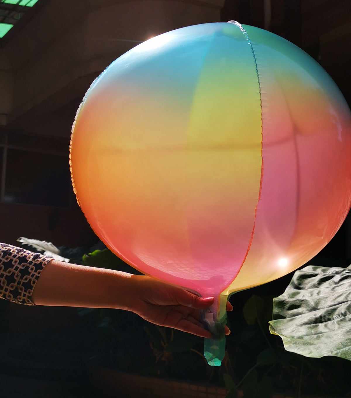 Eanjia 16 inch Rainbow Clear Transparent Bubble Balloons