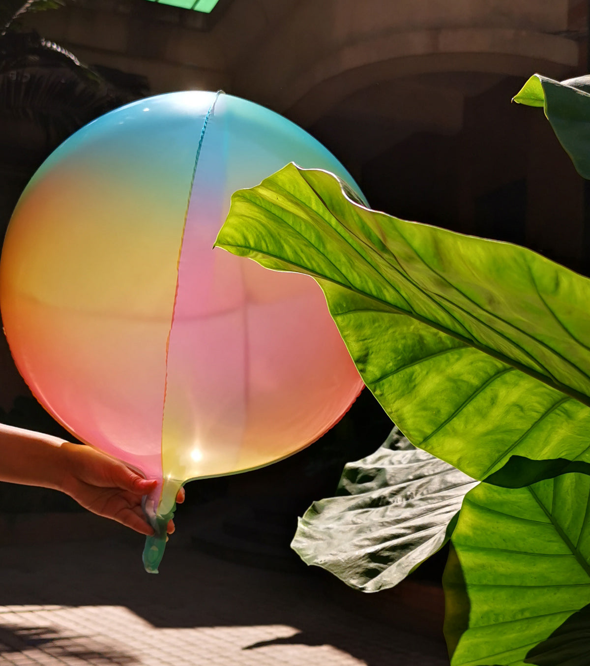 Eanjia 16 inch Rainbow Clear Transparent Bubble Balloons