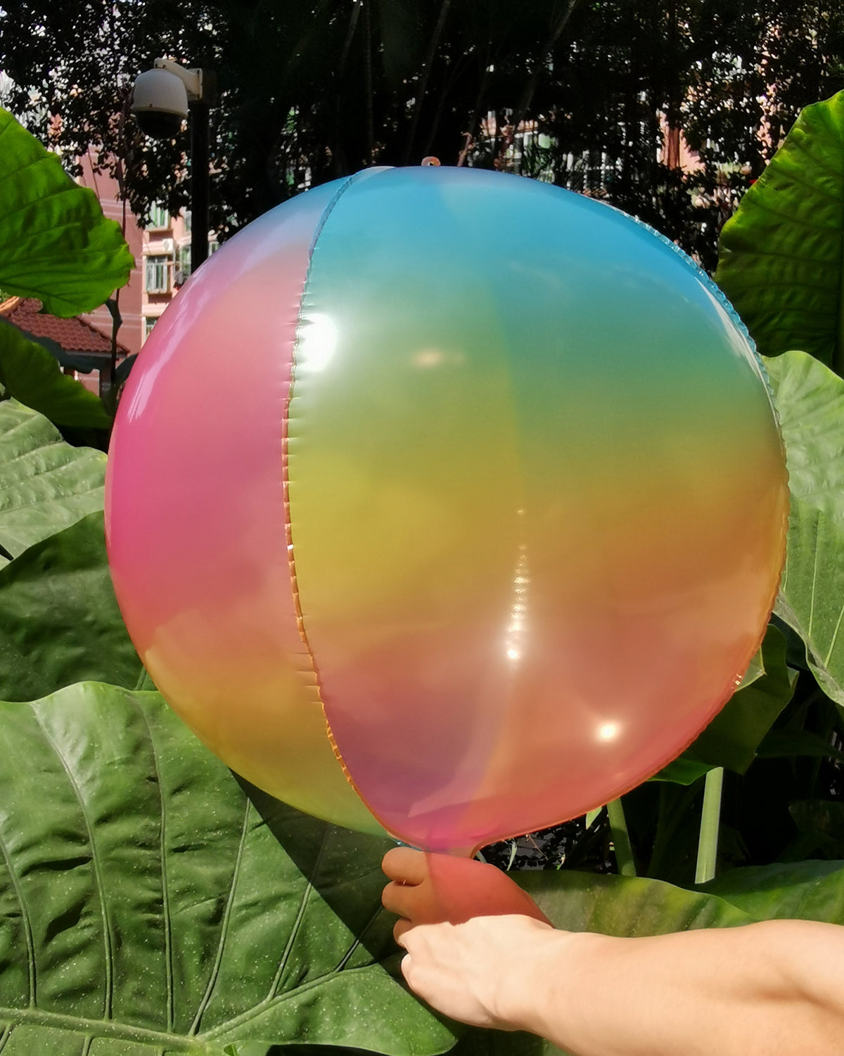 Eanjia 16 inch Rainbow Clear Transparent Bubble Balloons
