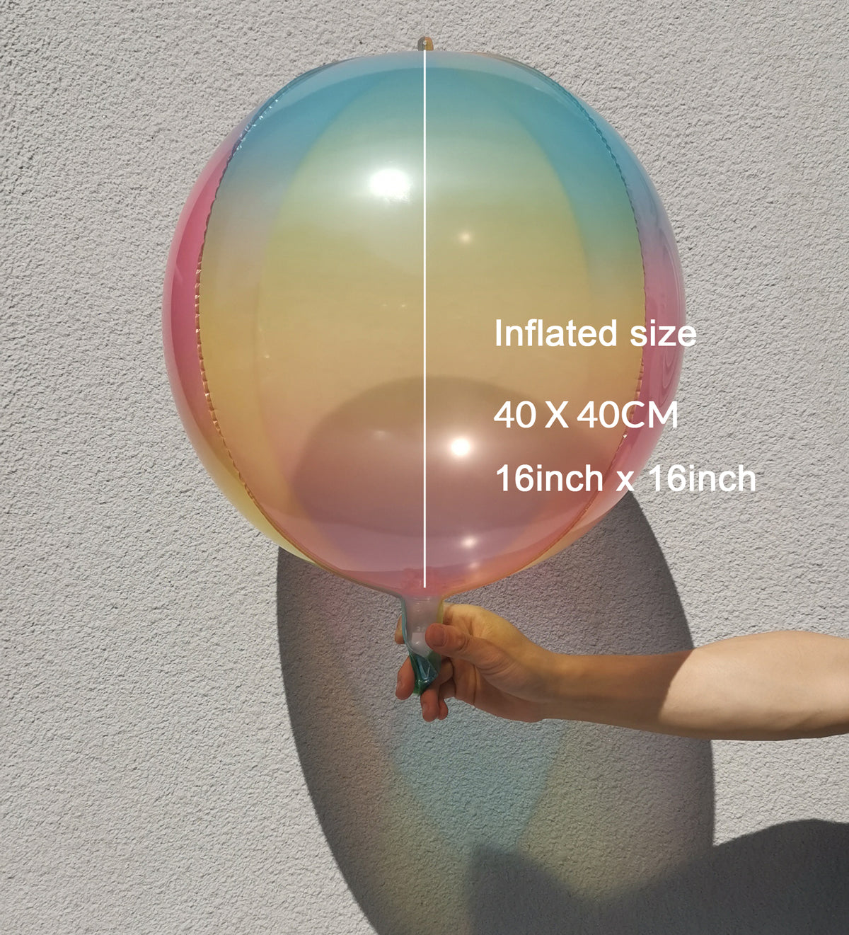 Eanjia 16 inch Rainbow Clear Transparent Bubble Balloons