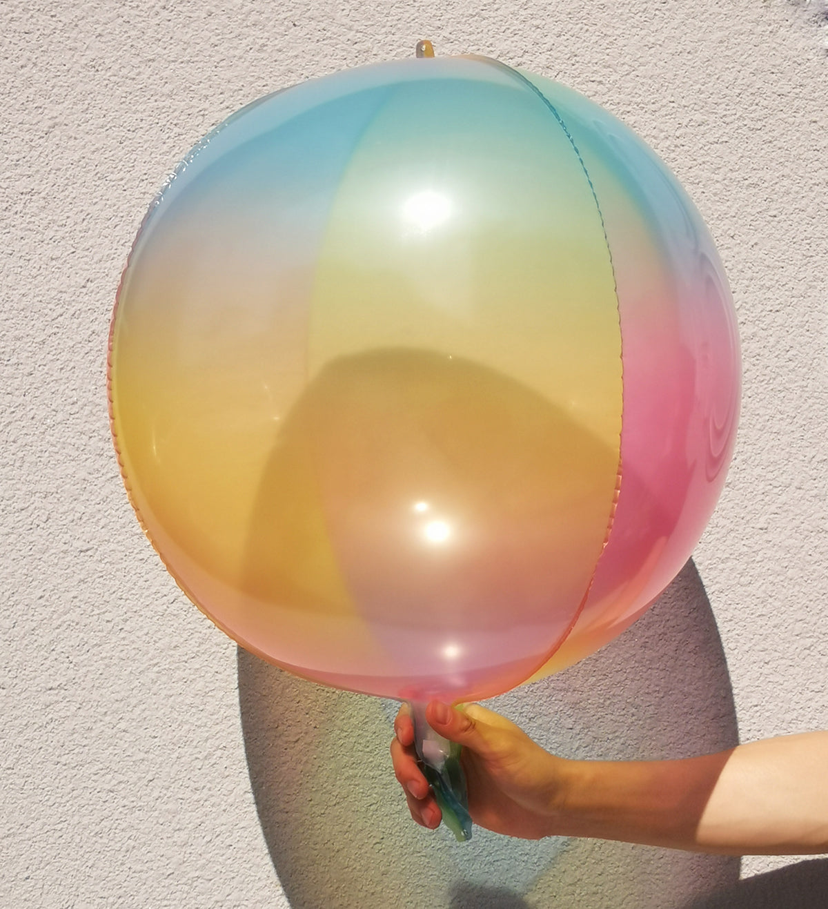 Eanjia 16 inch Rainbow Clear Transparent Bubble Balloons