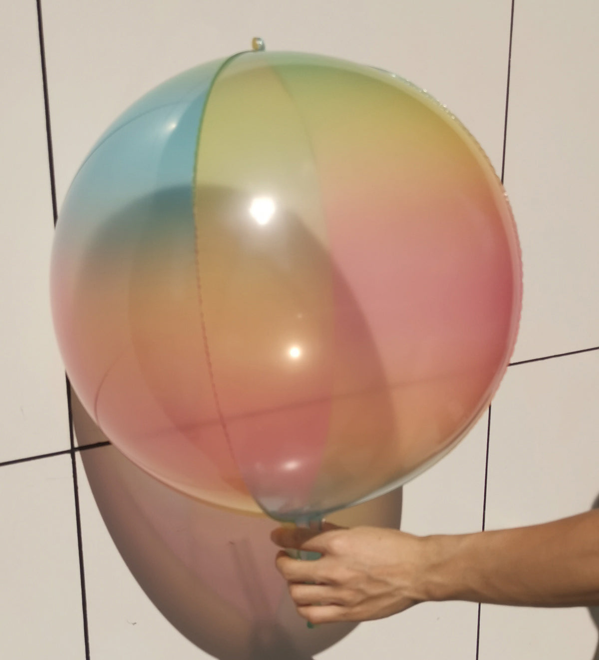 Eanjia 16 inch Rainbow Clear Transparent Bubble Balloons