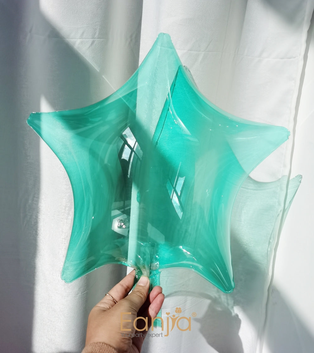 Eanjia Crystal Star Bubble Balloon 16inch / Self--sealing/ Blue,Pink,Red,Pink,Yellow,Purple,Green