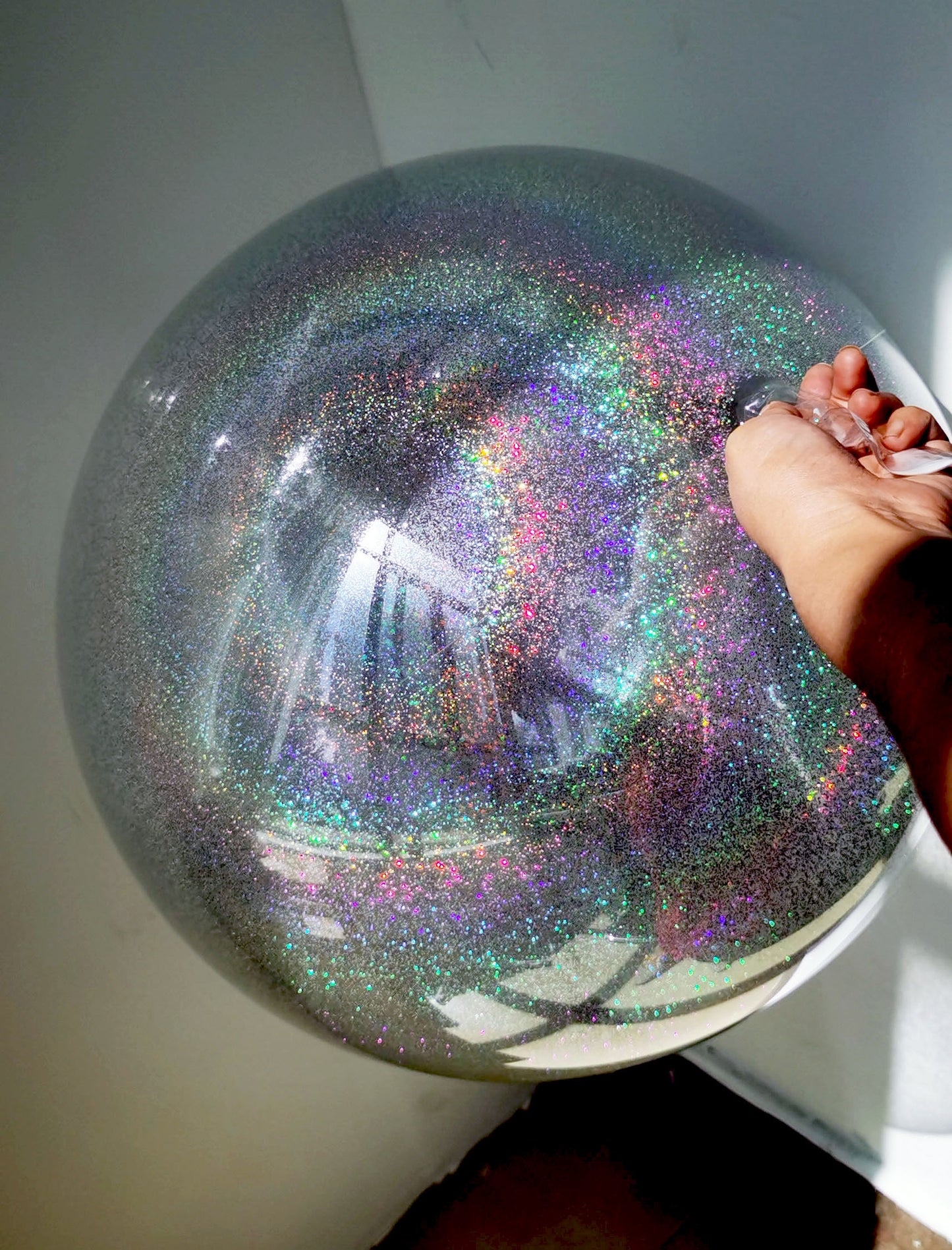 Wholesale Holographic Laser Glitter Bubble Balloons 20pcs Self-sealing