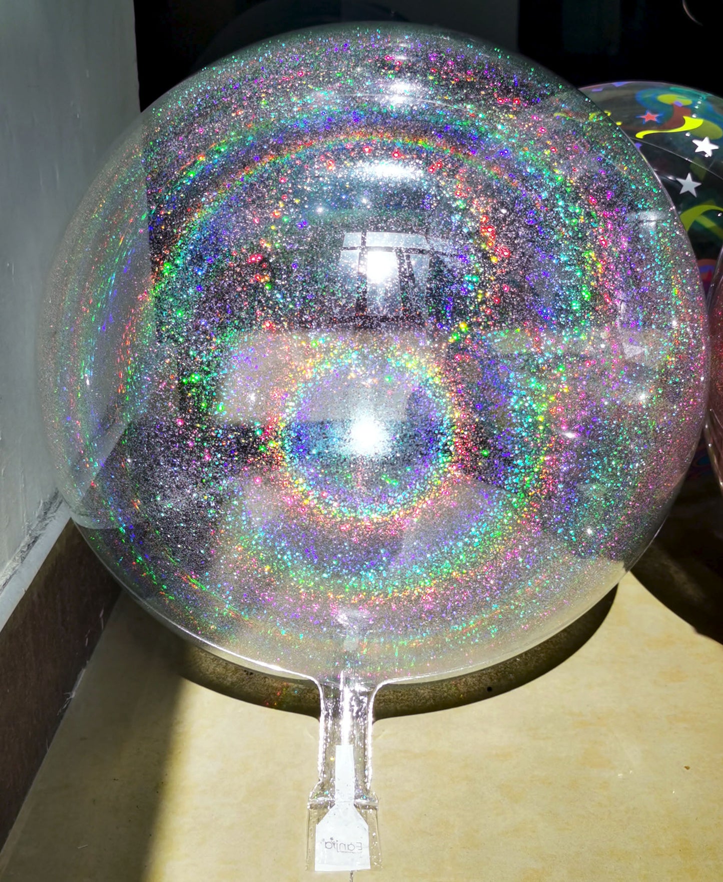 Wholesale Holographic Laser Glitter Bubble Balloons 20pcs Self-sealing
