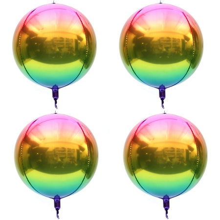 Eanjia Gradient Ombre 4D Foil Balloons Rainbow.