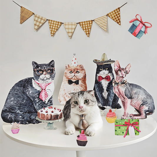 Cat Cutouts Decor for Birthday Party Suppplies