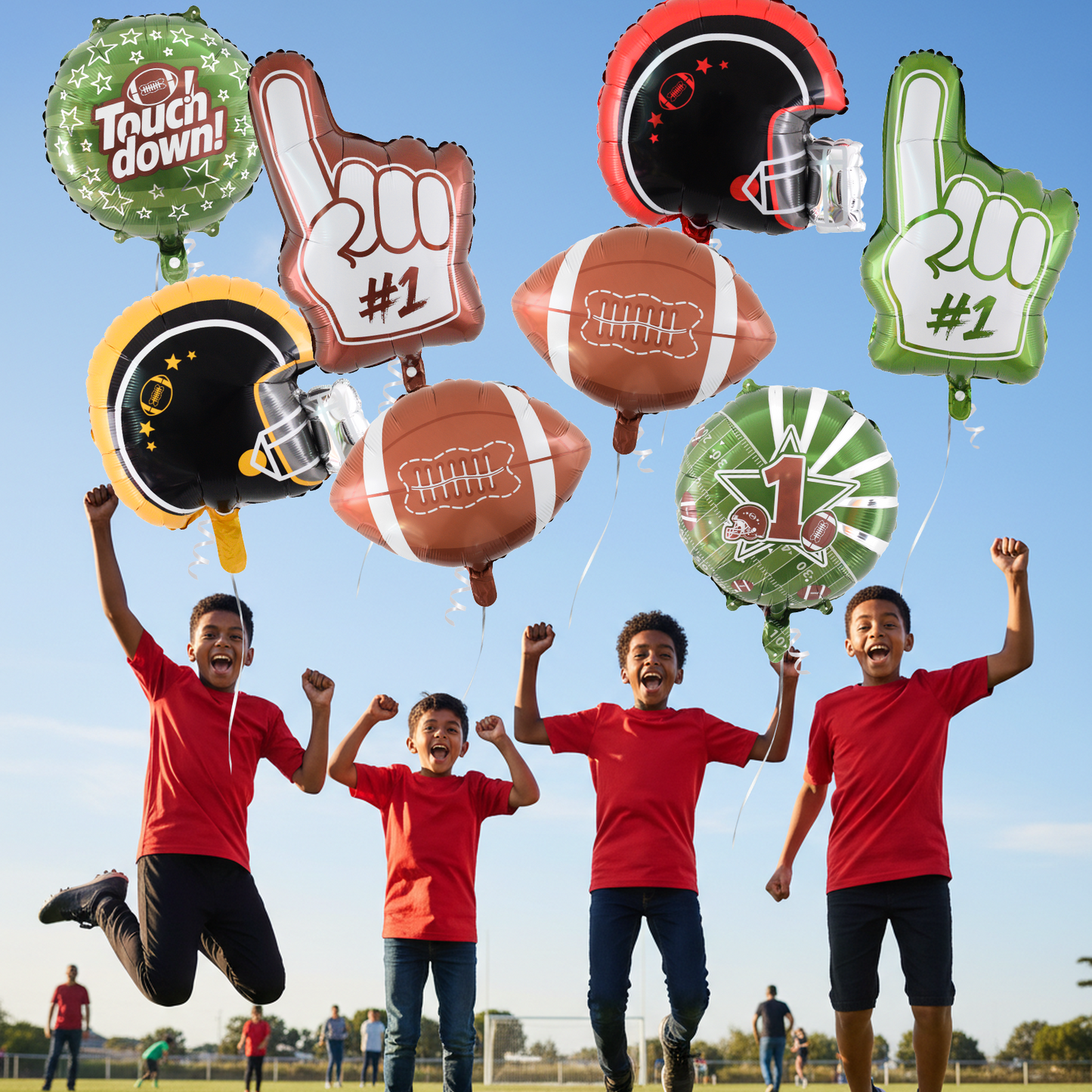 8pcs Football Balloons Set