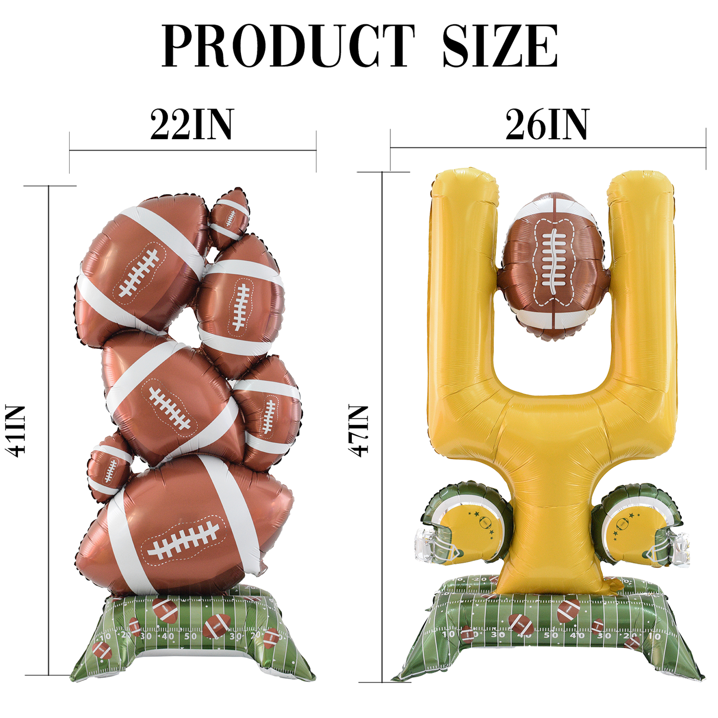 Set of 2 Standing football balloons