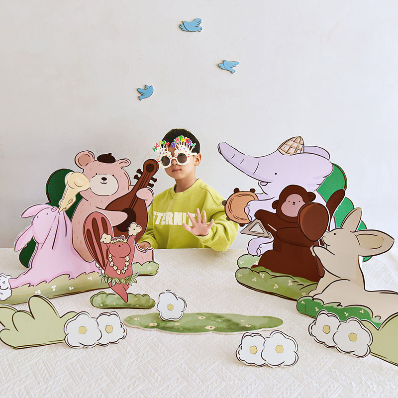 Animal Music Party Cartoon Standees Animal Cutouts for Birthday Decor