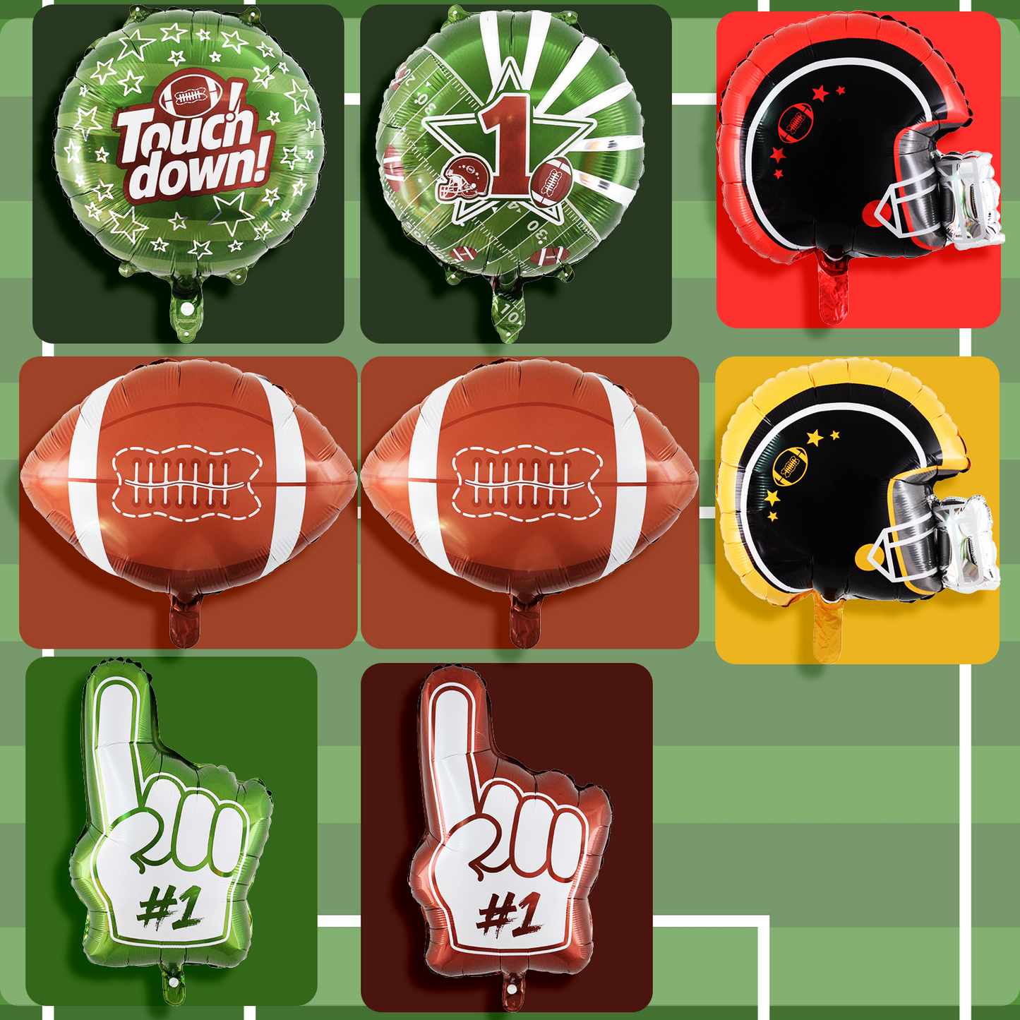 8pcs Football Balloons Set