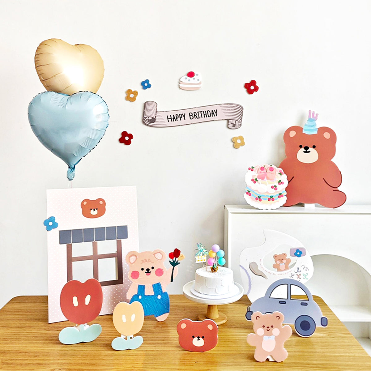 Bear's Afternoon Tea Party Standee Decoration Set of 18