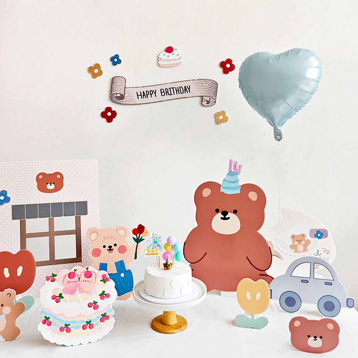 Bear's Afternoon Tea Party Standee Decoration Set of 18