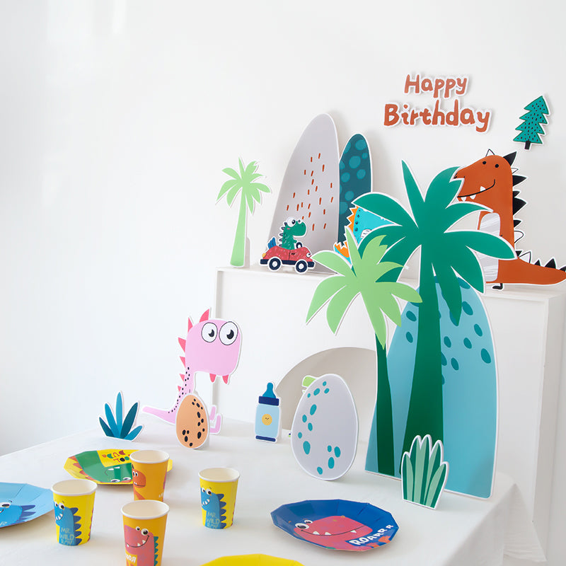 Cartoon Dinosaur Party Decor 17pcs Foam Board Standee