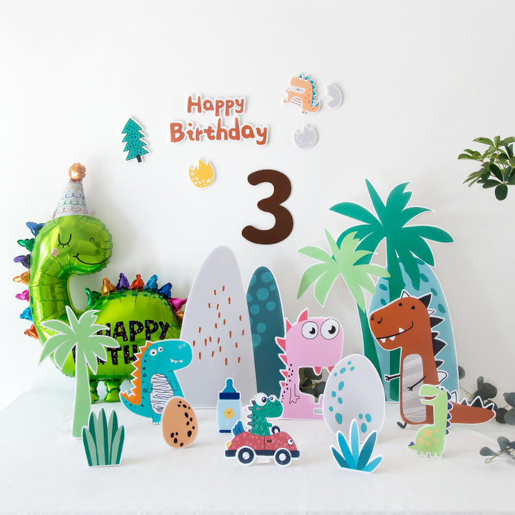 Cartoon Dinosaur Party Decor 17pcs Foam Board Standee