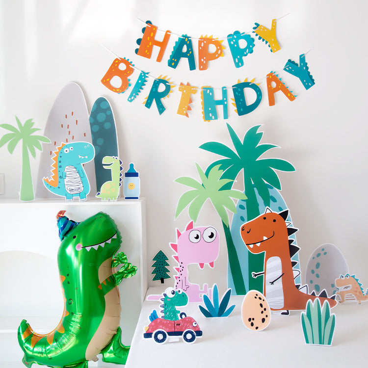 Cartoon Dinosaur Party Decor 17pcs Foam Board Standee