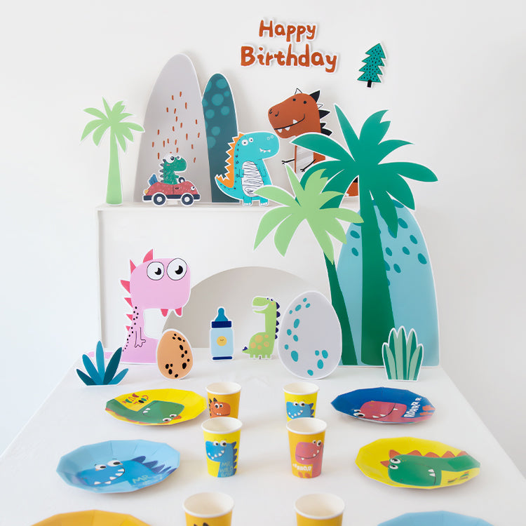 Cartoon Dinosaur Party Decor 17pcs Foam Board Standee