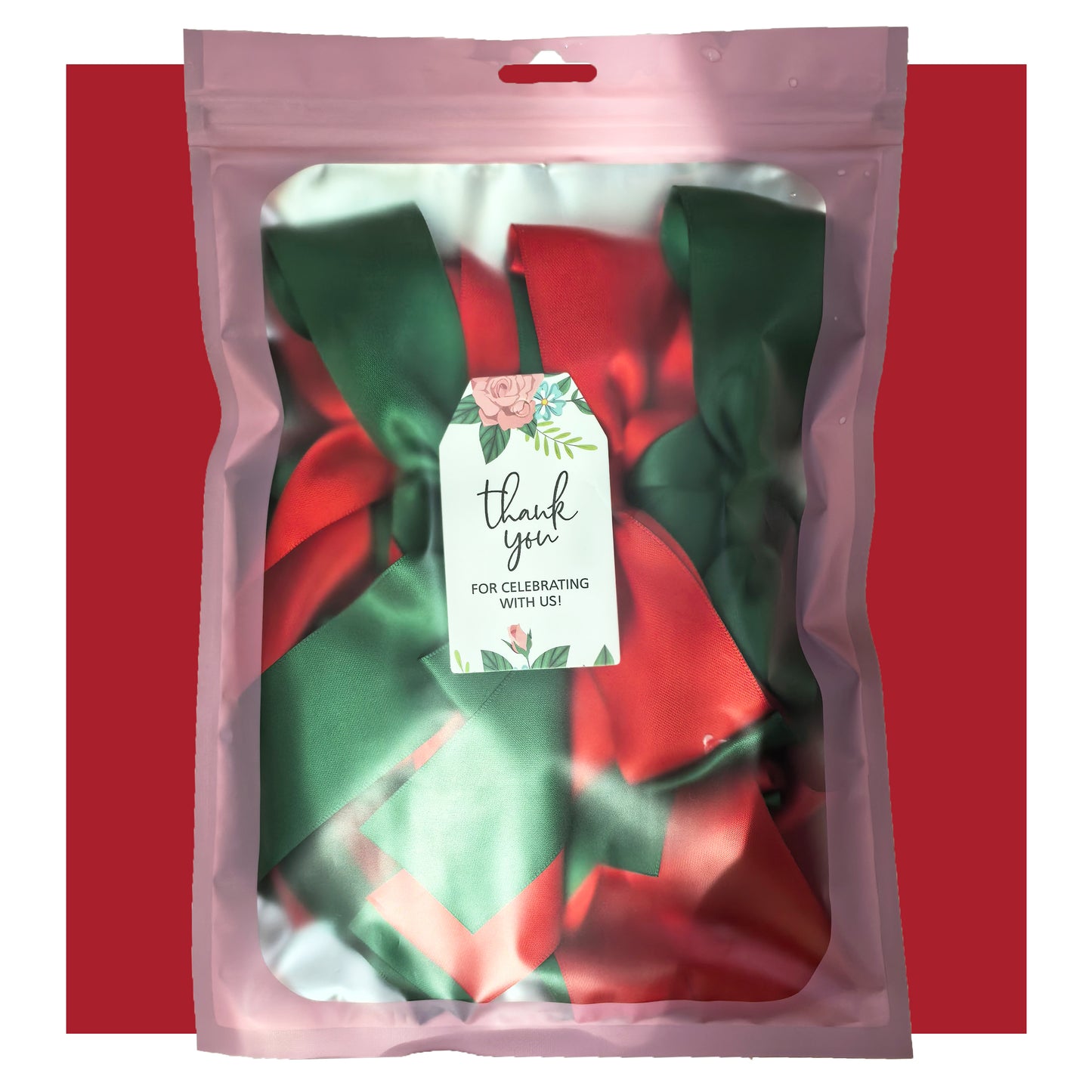 Eanjia Handmade Satin Ribbon Bow Banner 6FT x 2pack