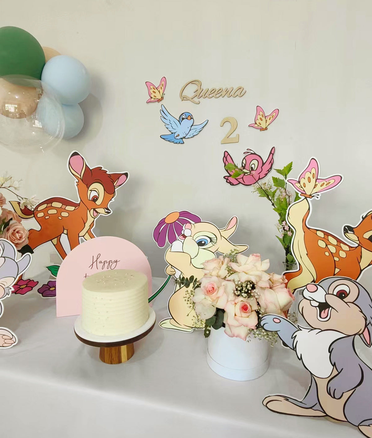 Deer Bambi and Thumper's Party Standee Foam Board Cutouts Decor Set of 11 Pieces