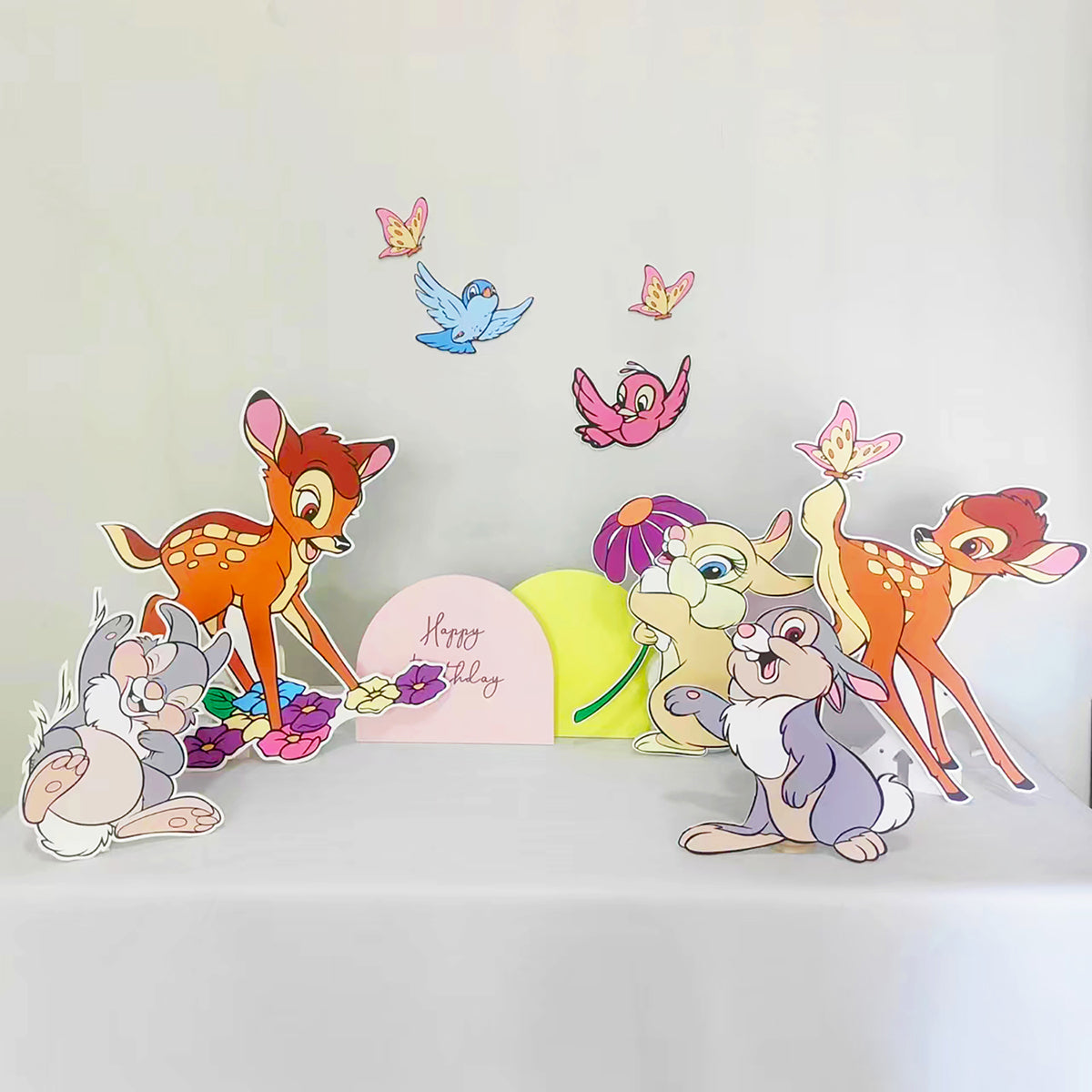 Deer Bambi and Thumper's Party Standee Foam Board Cutouts Decor Set of 11 Pieces