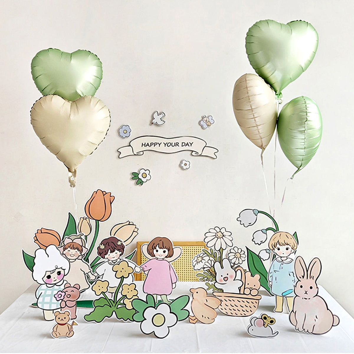 Fairy Party in the Garden Standee Decoration Happy Everyday Set of 40