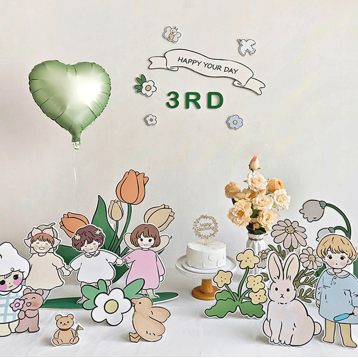 Fairy Party in the Garden Standee Decoration Happy Everyday Set of 40