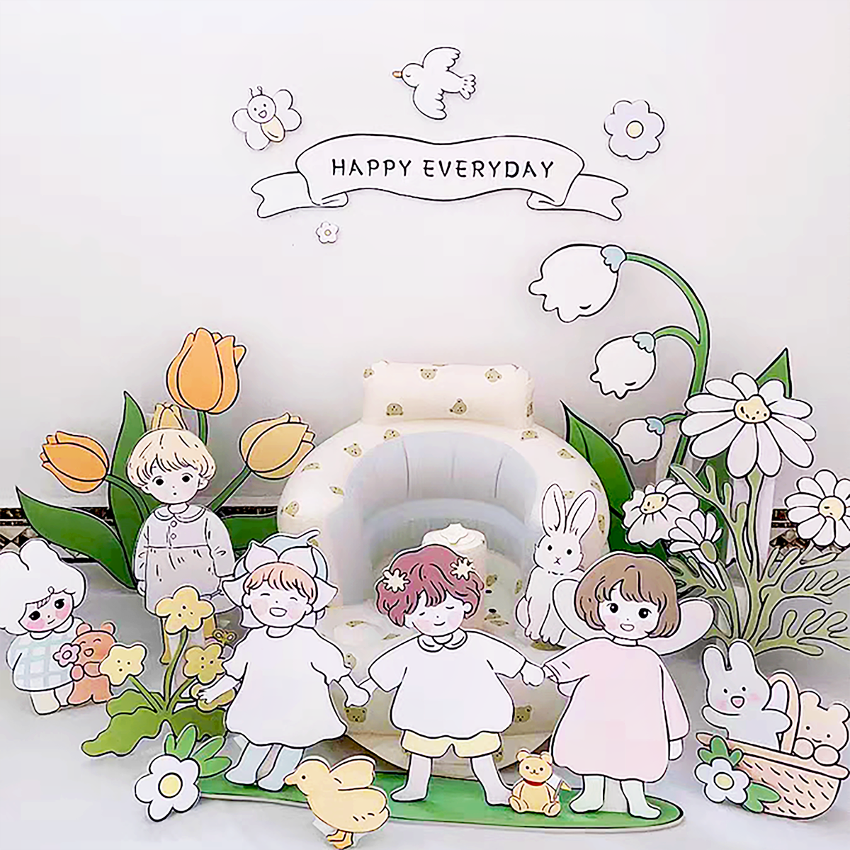 Fairy Party in the Garden Standee Decoration Happy Everyday Set of 40