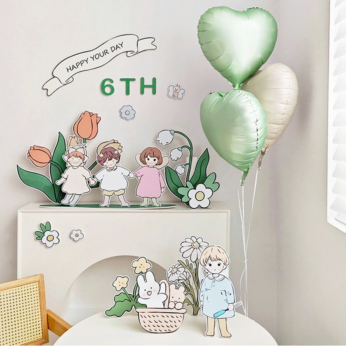 Fairy Party in the Garden Standee Decoration Happy Everyday Set of 40