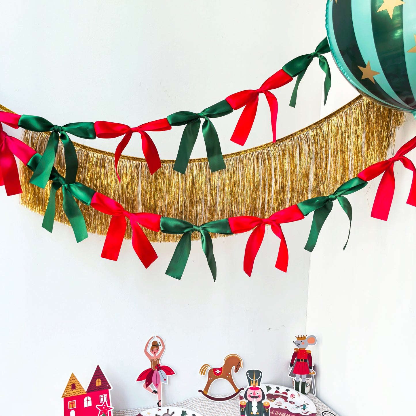 Eanjia Handmade Satin Ribbon Bow Banner 6FT x 2pack
