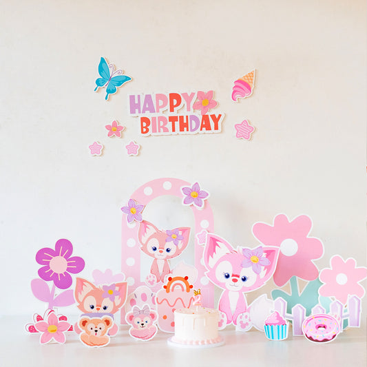 LinaBell & Duffy Standee Birthday Party Decor Coutouts Set of 24 Pieces