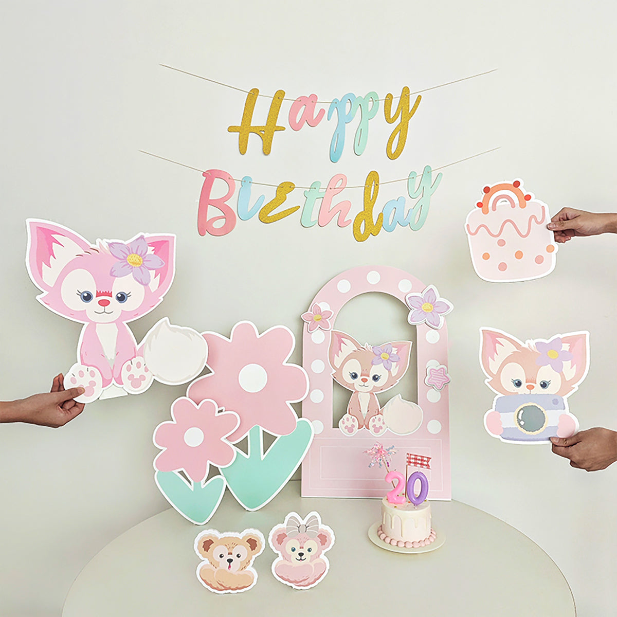 LinaBell & Duffy Standee Birthday Party Decor Coutouts Set of 24 Pieces